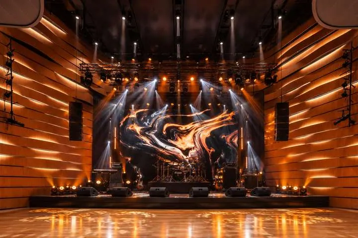 Show de música com público em pé